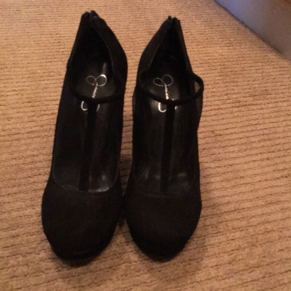 Suede high heels